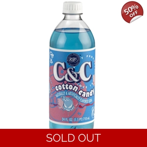 CC Soda Cotton Candy Soda - 710ml Bottle - C&C